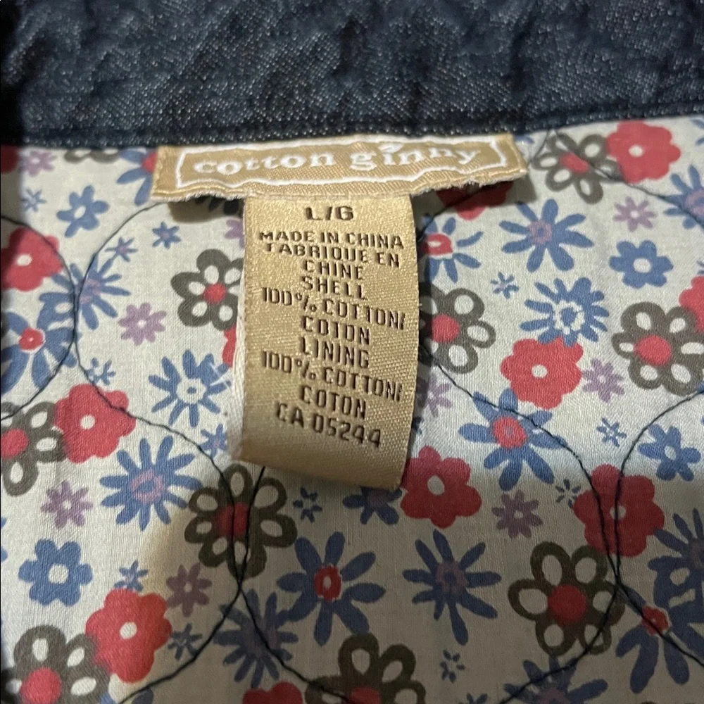 Cotton Ginny Dark Denim Quilted Shirt - Picture 7 of 12